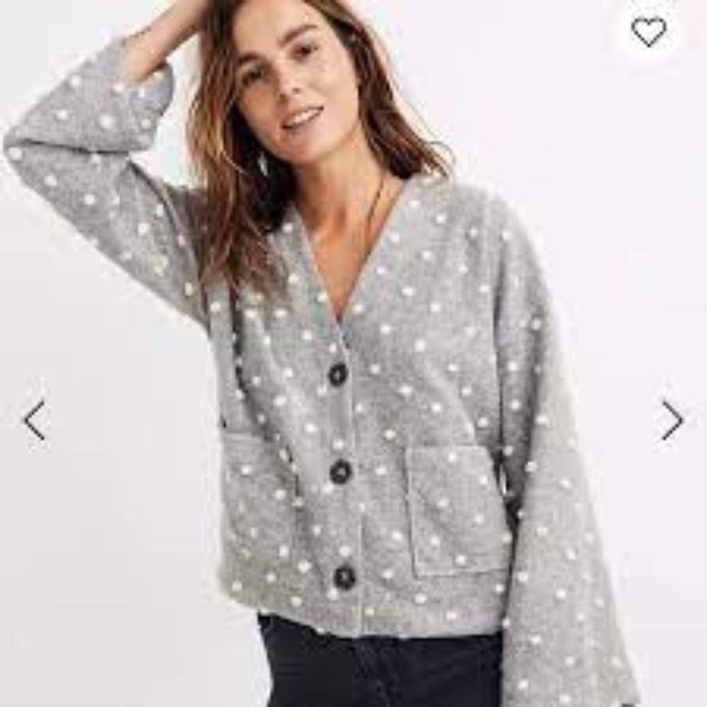 Madewell Texture & Thread Boxy Bobble Cardigan